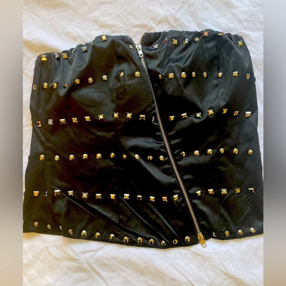 Dots Pleather Studded Halter Top Size Large NWT - Picture 1 of 3